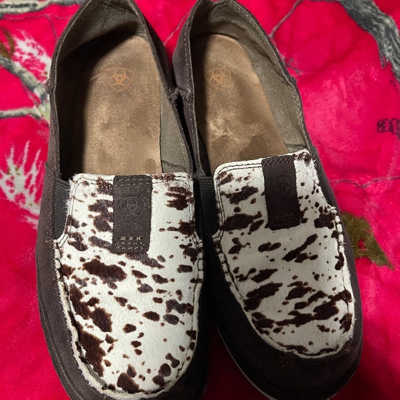 Ariat Shoes - Cowprint Ariat slip Ons